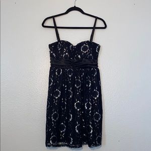 Black Forever 21 Lacy Mini Dress